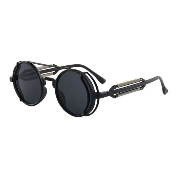 Punk Round Frame Sunglasses Men Women - Image 3